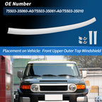 Front Upper Windshield Mould Panel Trim for Toyota FJ Cruiser (2007–2014)