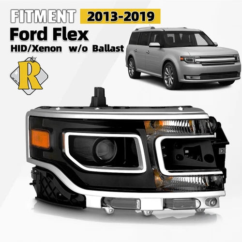 HID/Xenon Headlight for Ford Flex (2013–2016) Passenger Side, No Bulbs/Ballast