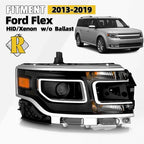 HID/Xenon Headlight for Ford Flex (2013–2016) Passenger Side, No Bulbs/Ballast