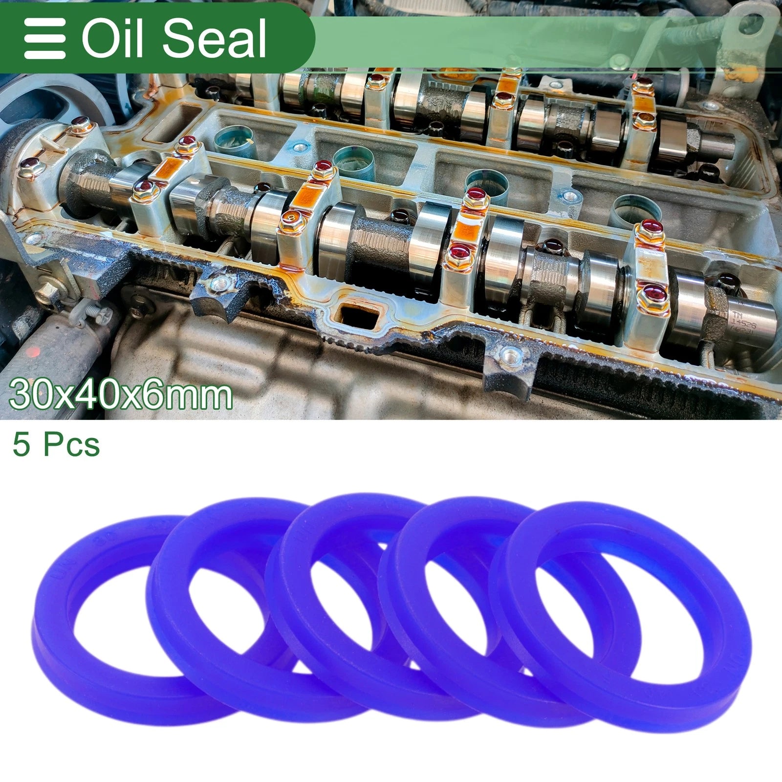 Set of 5 Oil Seal Ring 30x40x6mm for Rotary Shaft (High Pressure)