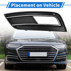 1pc Front Left Fog Light Grill for Audi A4 S4 (2013–2015) No. 8KD807681B ABS