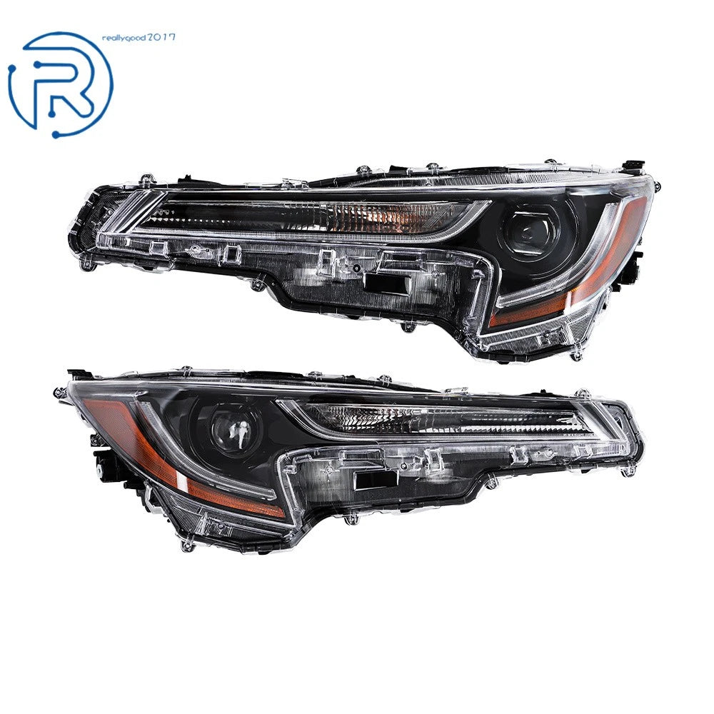Set of 2 LED Headlights Assembly for Toyota Corolla (2023–2024) Black