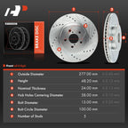 Front Side Drilled Brake Rotors for Subaru Impreza (2017-2023)