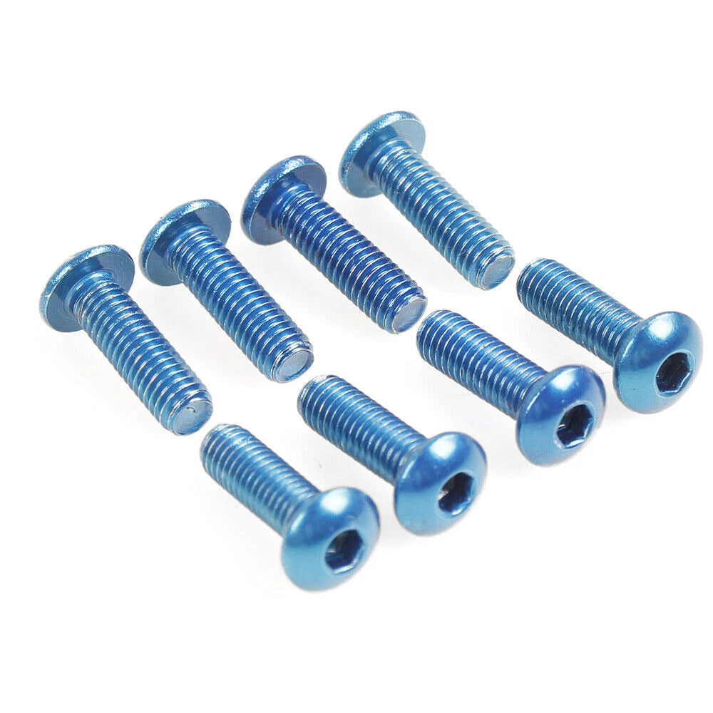 Set of 8 Blue Racing Car Steering Wheel Bolts