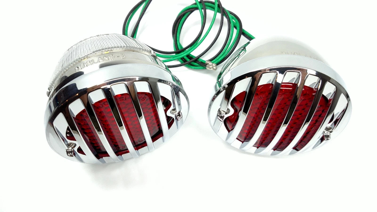 LED Tail Lights Chrome Bezel Set for 1933–1936 Ford Hot Rod Cars (12V)