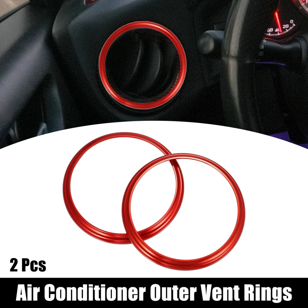 2 Pcs Air Conditioning Outer Vent Rings Trim Cover for Toyota Subaru 