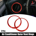 2 Pcs Air Conditioning Outer Vent Rings Trim Cover for Toyota Subaru 