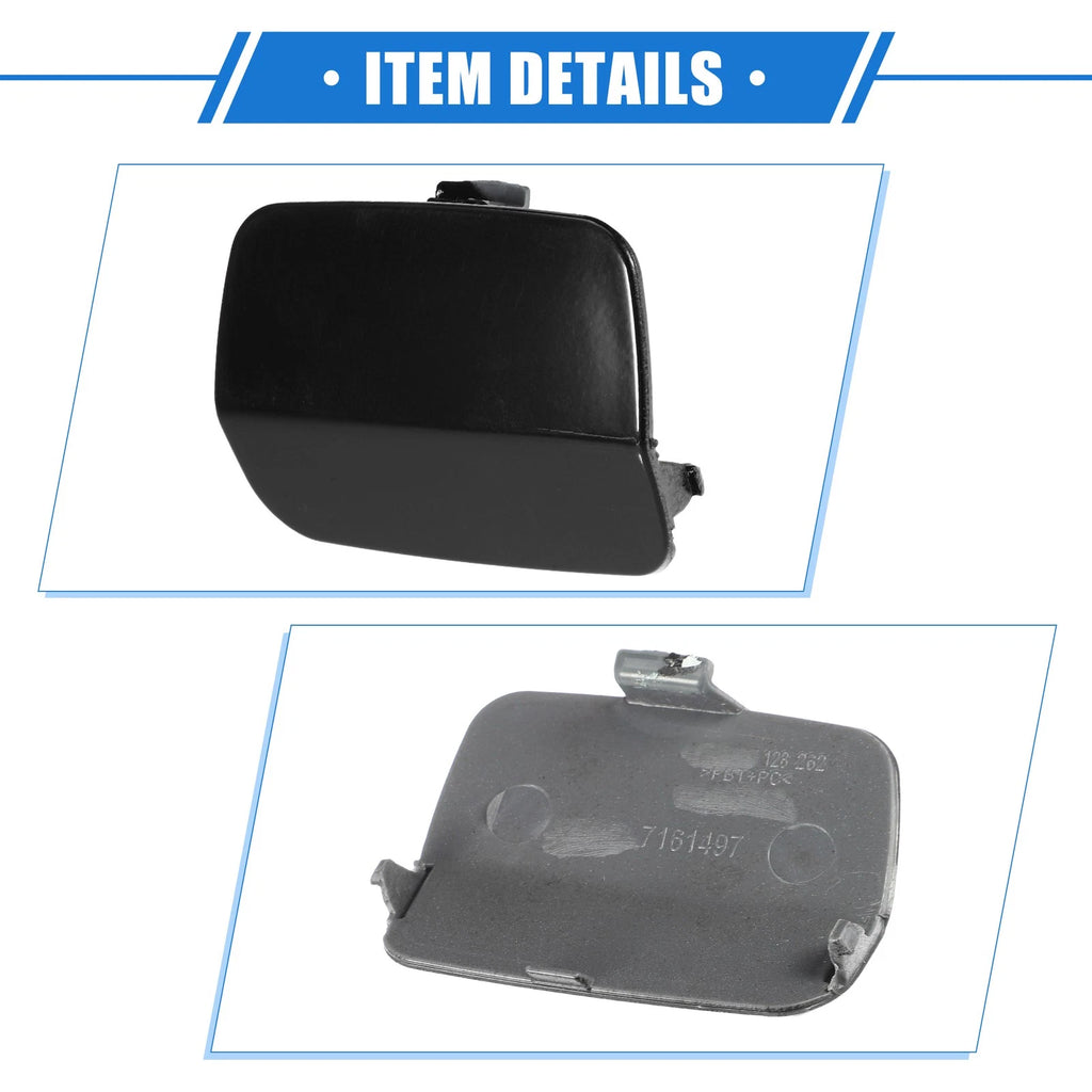 Tow Hook Eye Hole Cover Cap for BMW 3-Series E92 (2007–2010) Black Rear Right