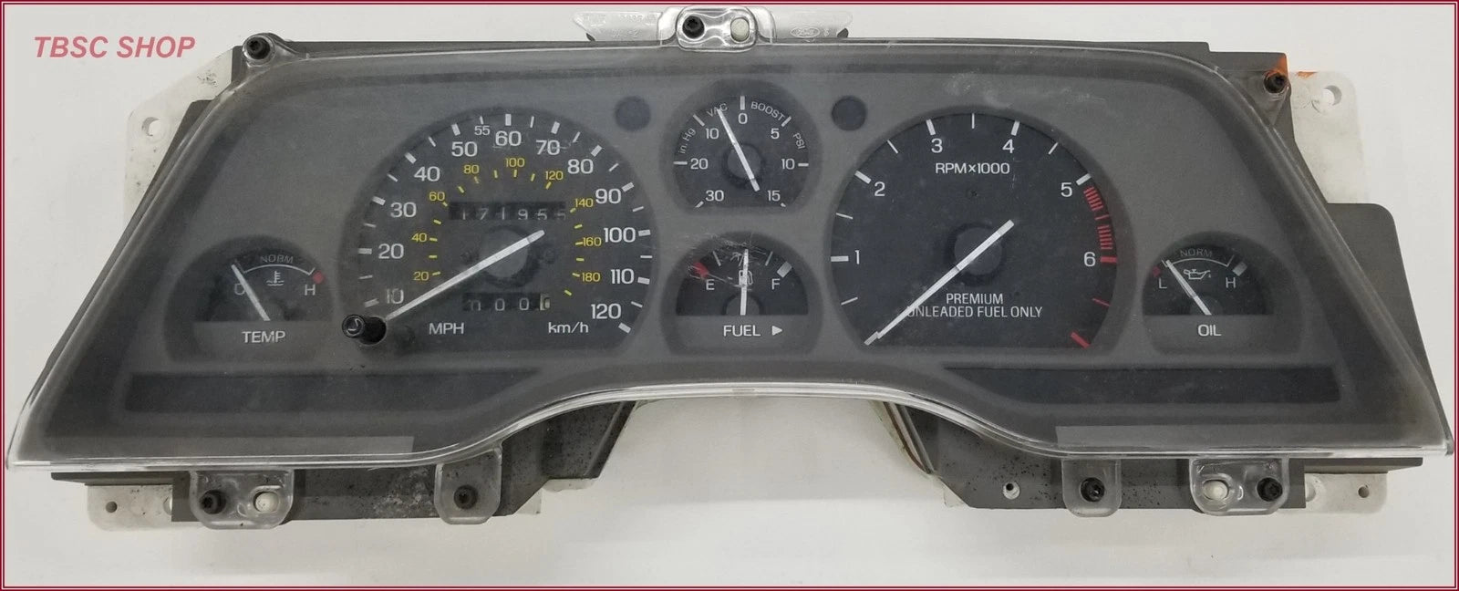 Instrument Gauge Cluster 120 MPH for Ford Thunderbird SC (1989–1992)