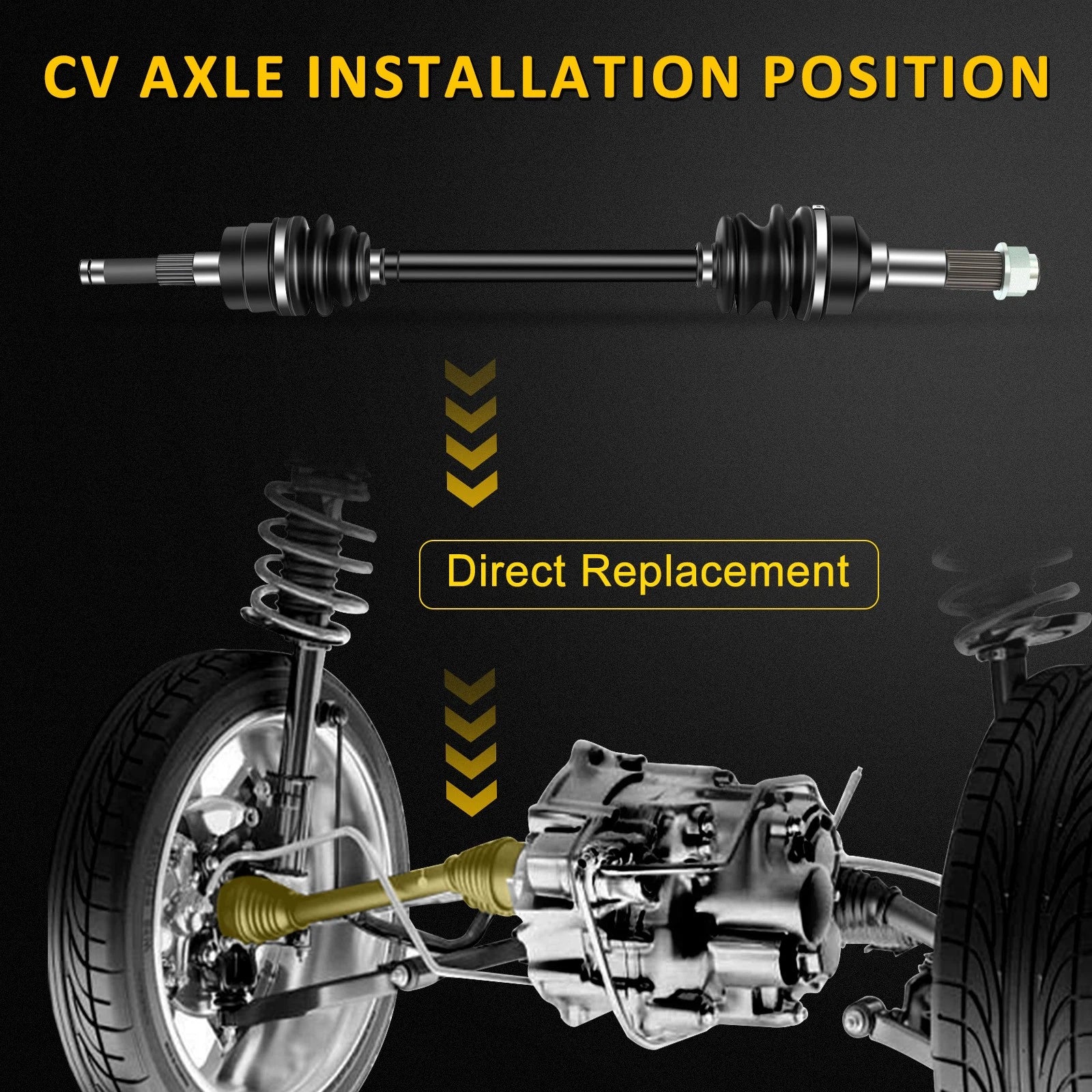 Front Passenger CV Axle for Yamaha Rhino 450 660 (2006–2007)