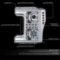 Sequential LED Light Bar Headlight for Ford F250 SD (2017–2019)
