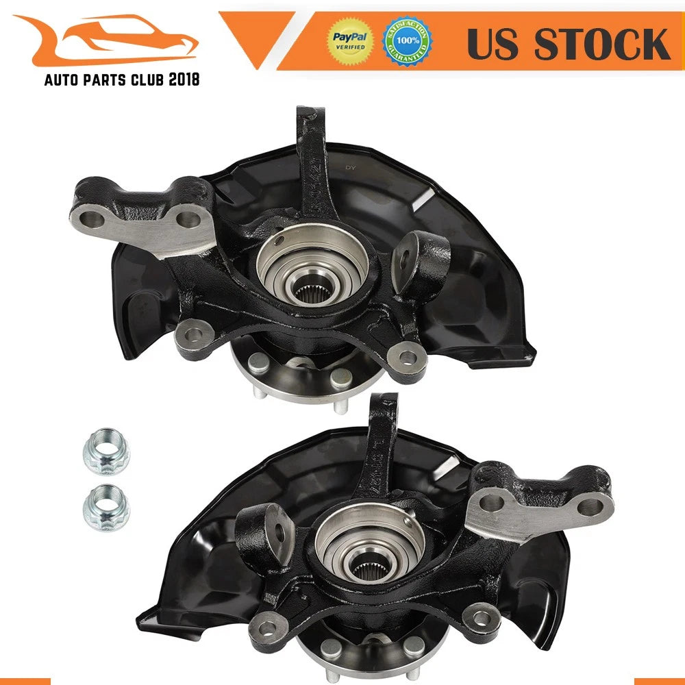 2X Front Wheel Hub Bearing Steering Knuckle for Toyota Highlander (2004–2007)