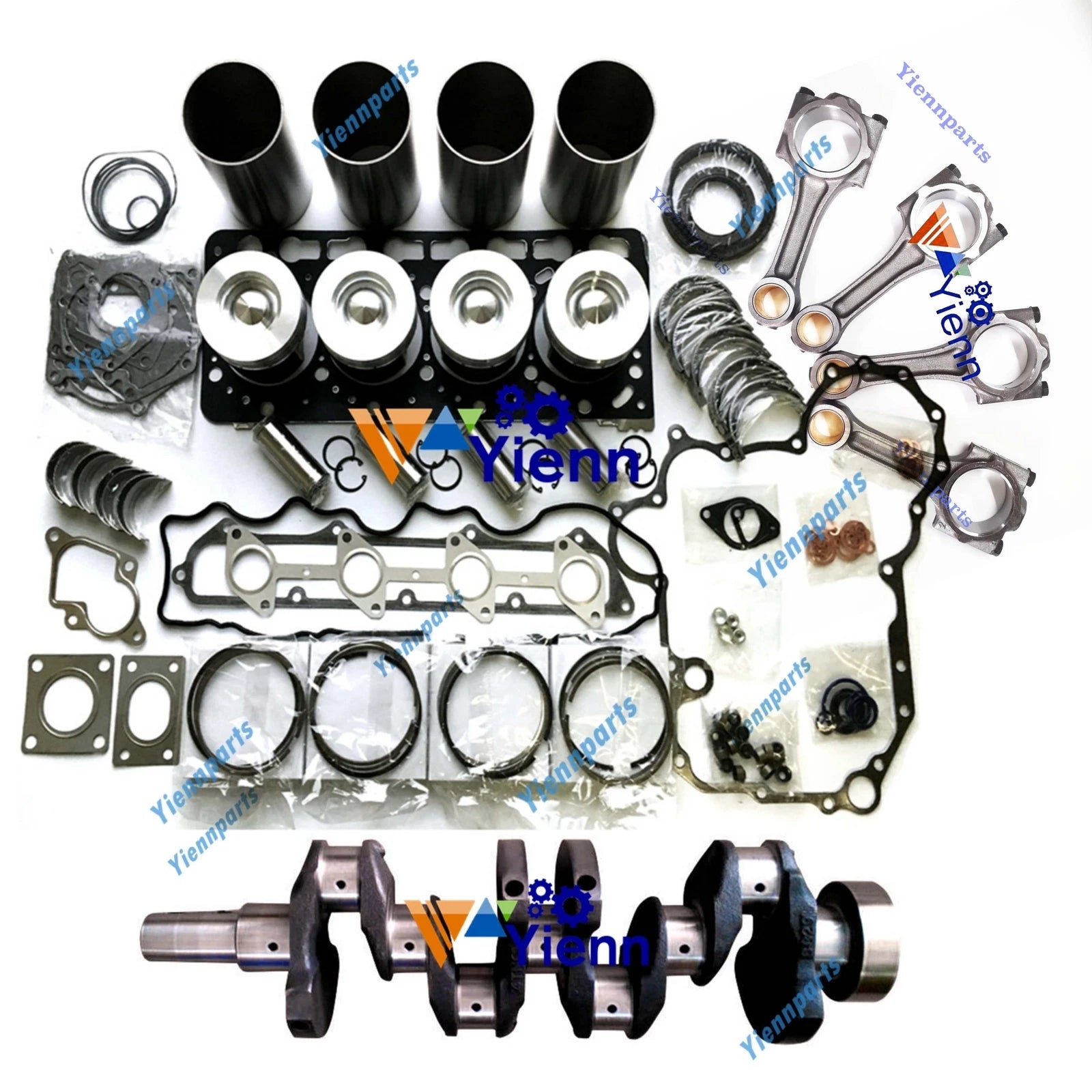 Engine Crankshaft Overhaul Rebuild Kit for Kubota M95S M105S (V3600DIT, V3600)