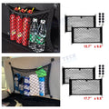 Double Layer Small Cargo Storage Mesh Net Grocery Bag for Universal Fit (—)