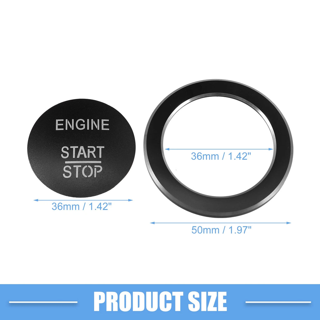 Engine Start Stop Button Cover Sticker for Mercedes-Benz B C GLC GLA CLA (2015–2023) Black 731618111092