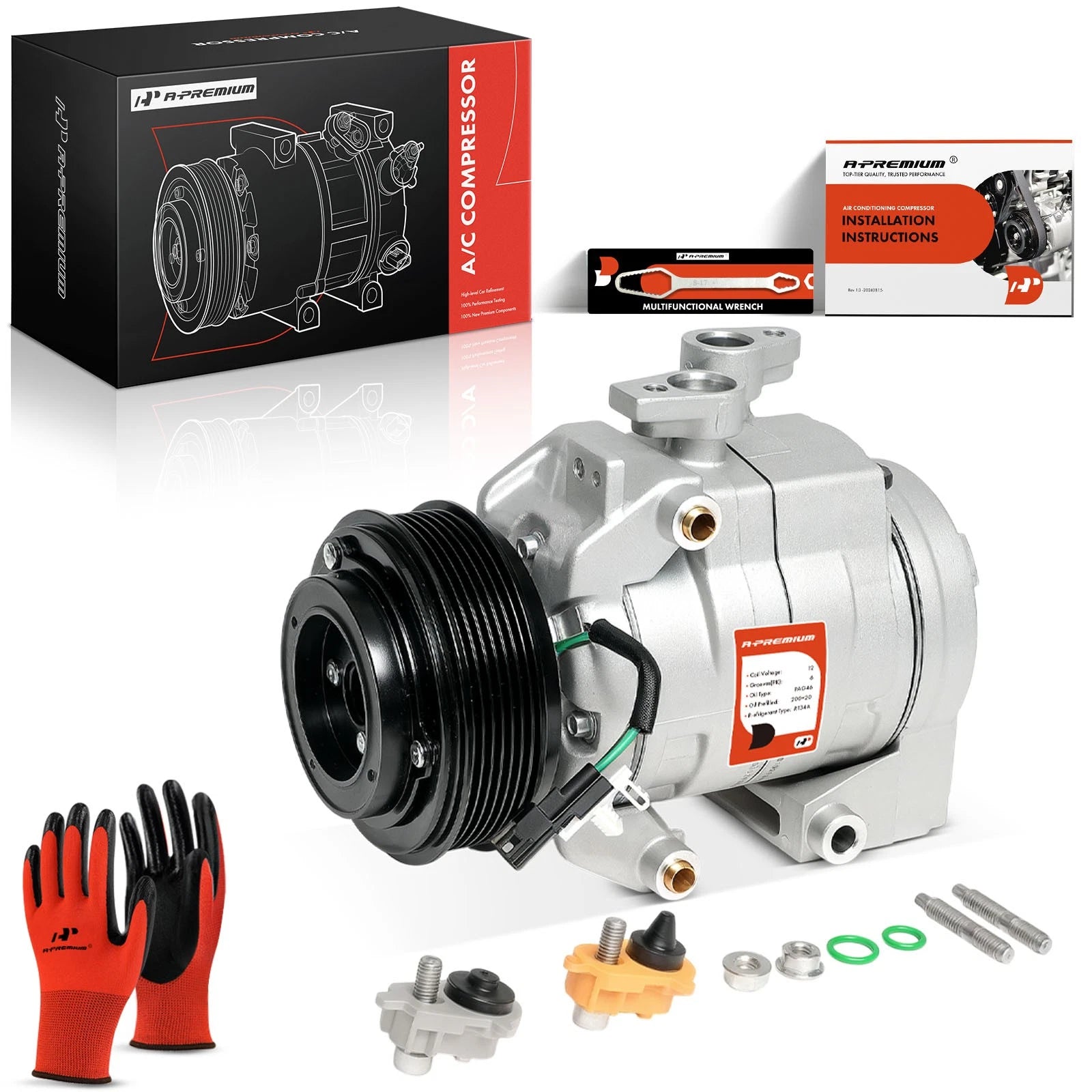 A/C Compressor with Clutch for Ford F-250/350/450 Super Duty (2017–2020)