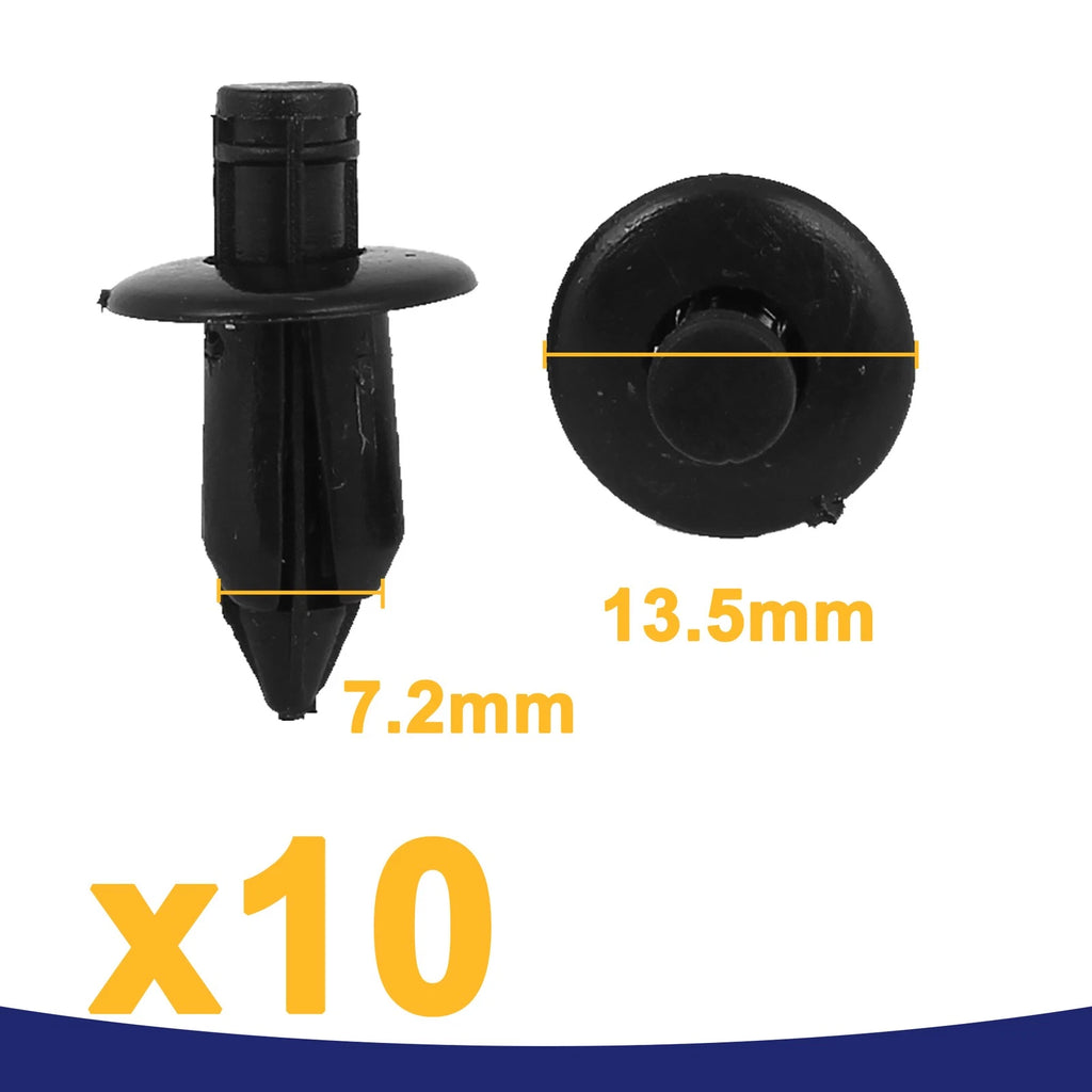 Set of 10 Plastic Rivet Style Body Trim Panel Retainer Clips for Toyota