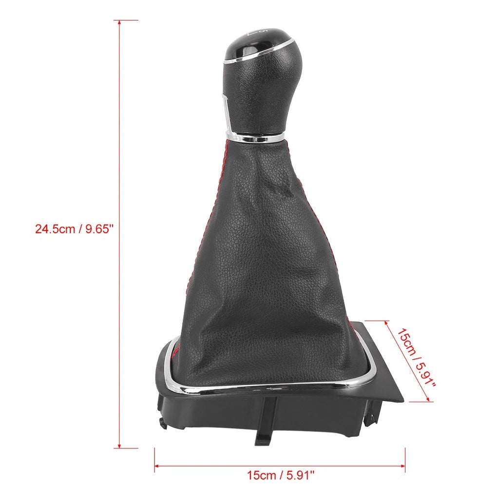 5 Speed Gear Shift Knob Gaiter Boot Cover Black for Volkswagen Jetta Golf (2005–2023)