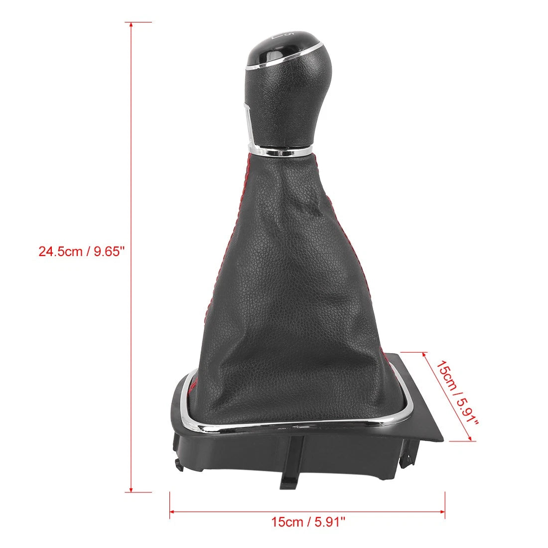 5 Speed Gear Shift Knob Gaiter Boot Cover Black for Volkswagen Jetta Golf (2005–2023)