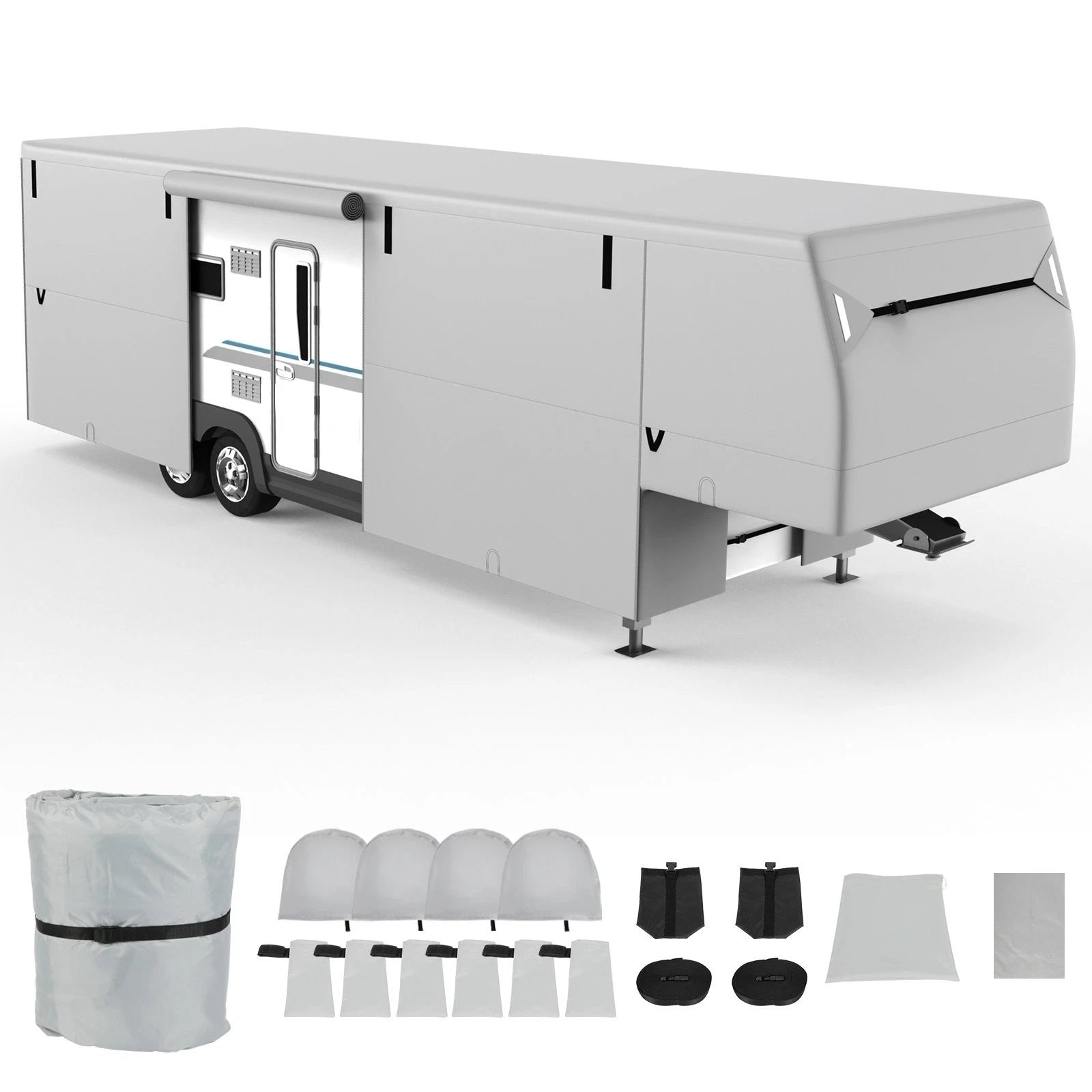 5-Layer RV Cover for Oxford 26-29FT 5th Wheel Travel Trailer