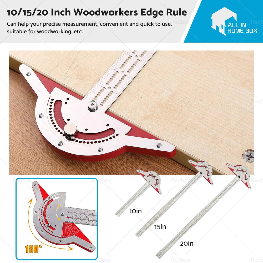 Angle Finder Protractor for Woodworkers Edge 15in Stainless Steel