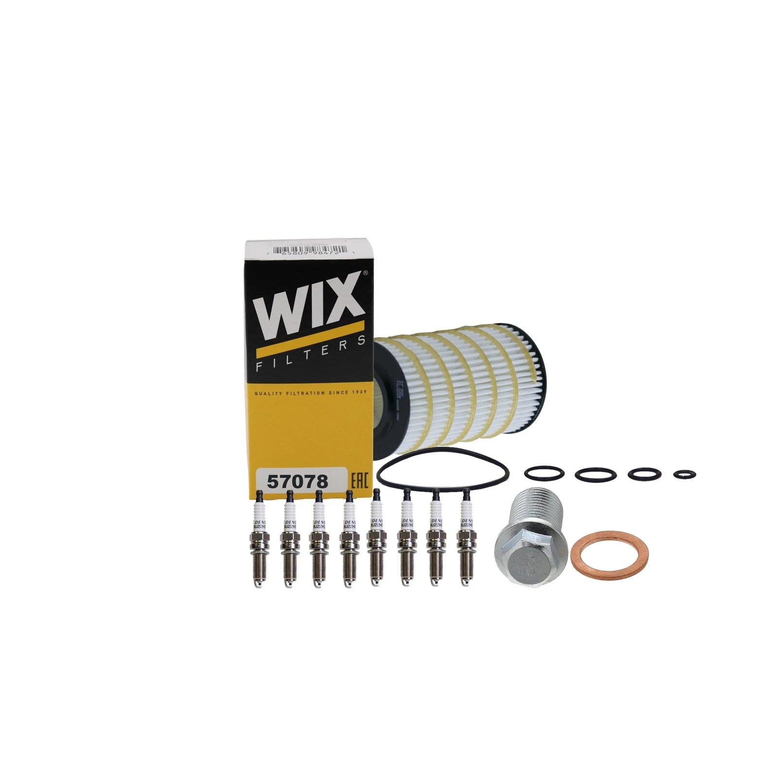 Wix Engine Oil Filter & Denso Spark Plug Kit for Mercedes W463 G550 (2015)