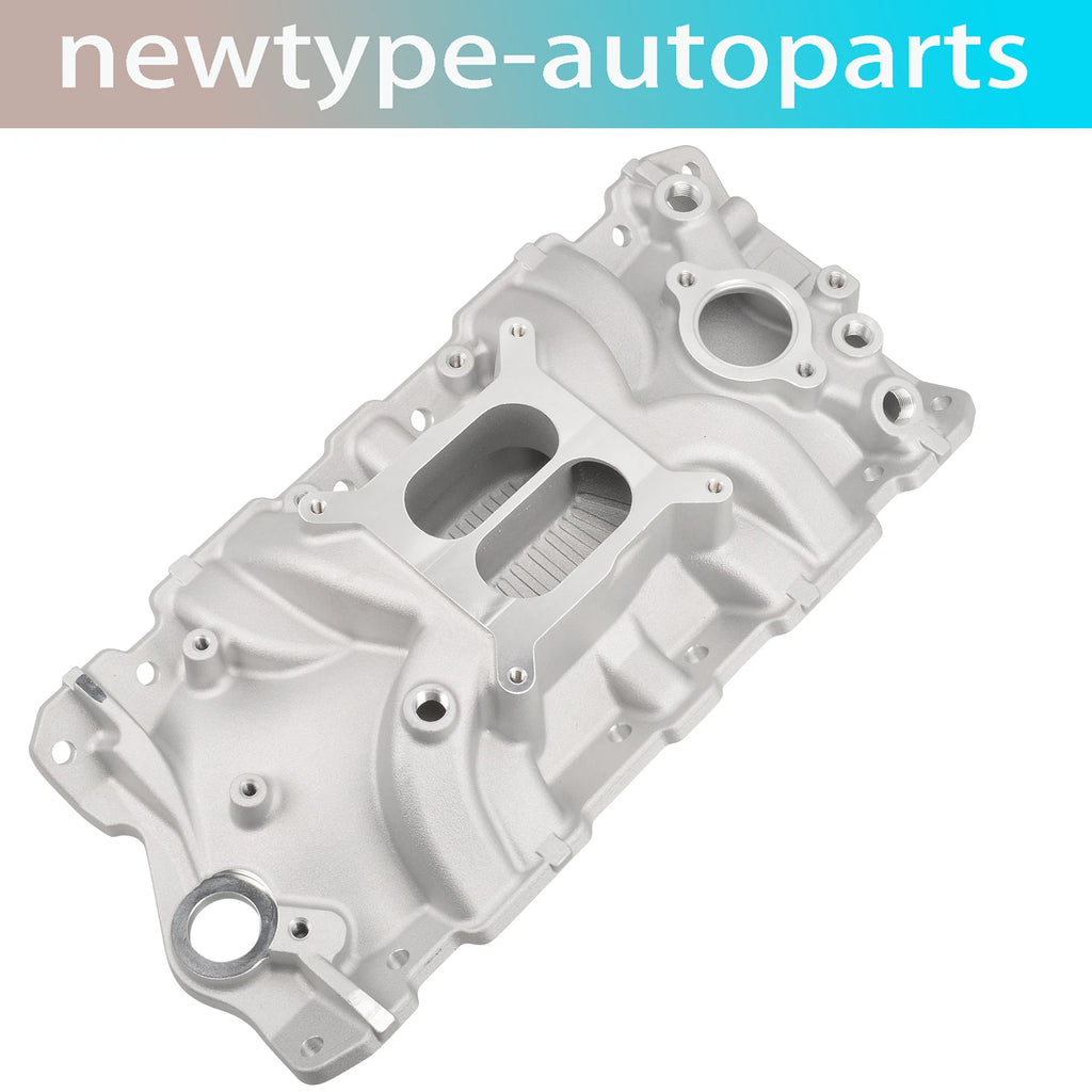 SBC Aluminum Intake Manifold for Chevy 305 327 350 383 (1955–1986) Satin Finish