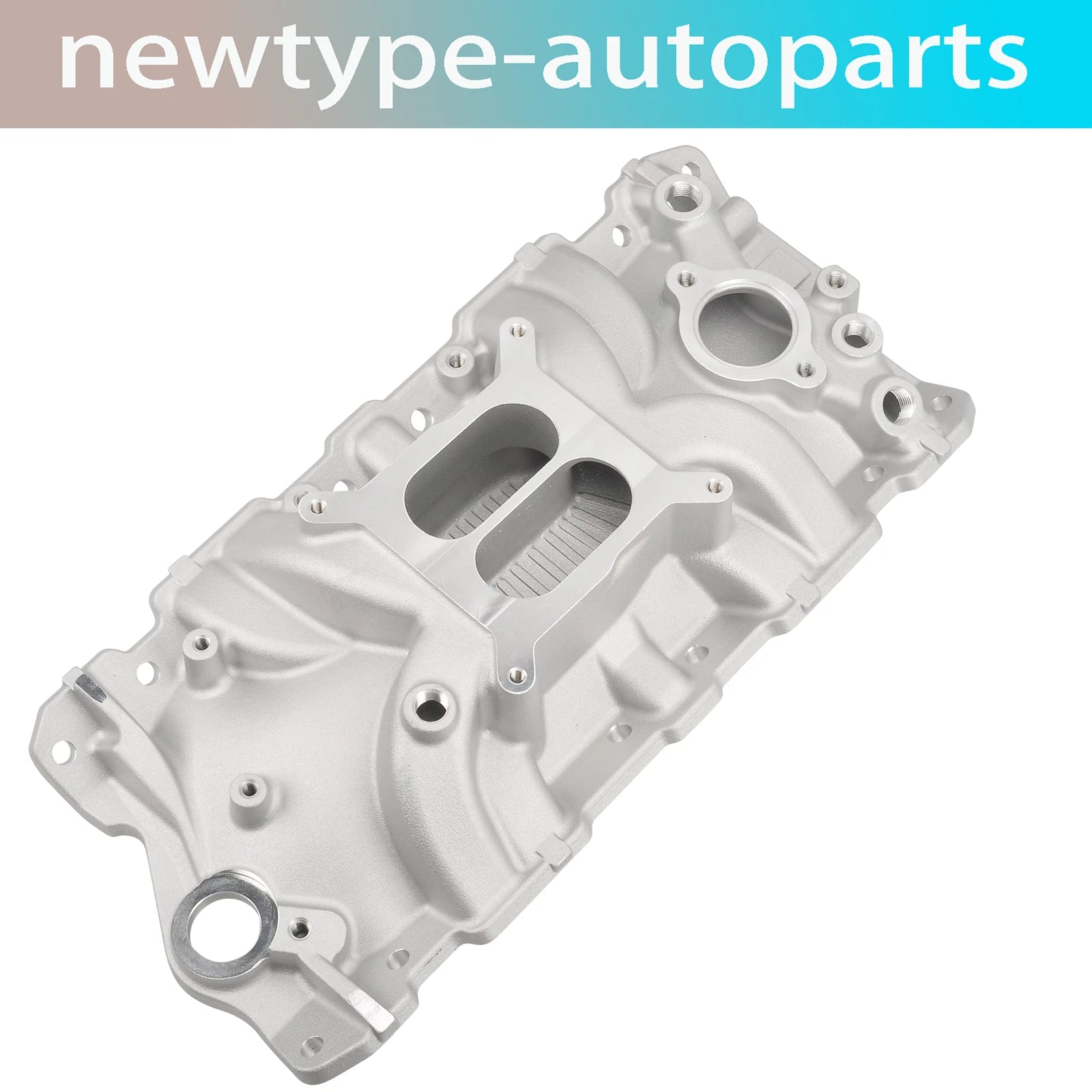 SBC Aluminum Intake Manifold for Chevy 305 327 350 383 (1955–1986) Satin Finish