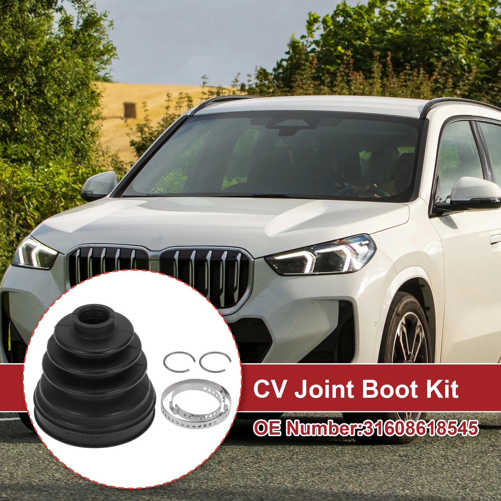 Inner CV Joint Boot Kit with Clamps for BMW X1 (2016–2023) - 31608618545