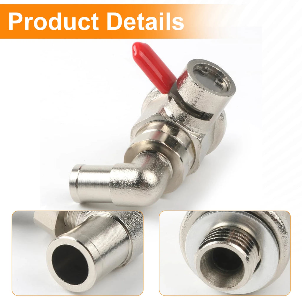 Oil Drain Valve L-Shape Hose End Combo (14mm-1.5) for