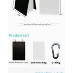 Waterproof Lure Hook Storage Bag with Clear Shell and EVA Pockets