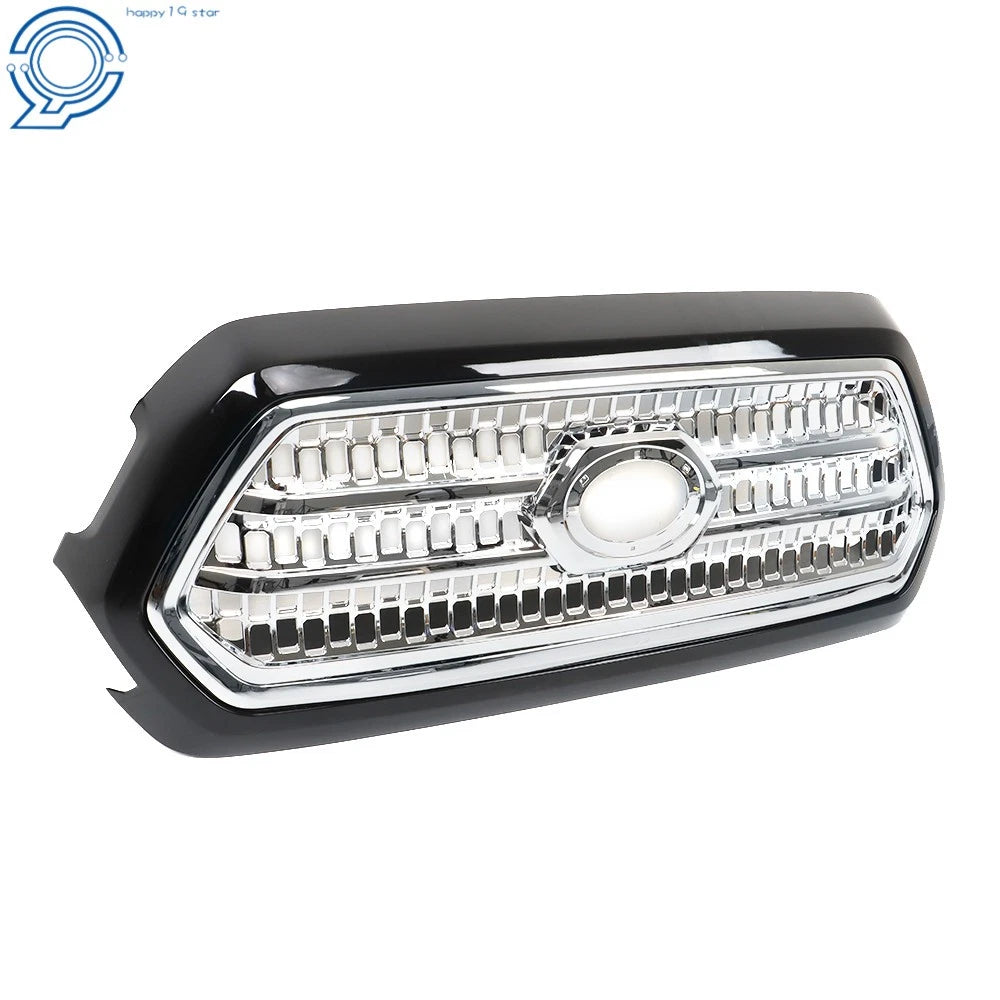 Front Bumper Upper Grille with Chrome Molding for Toyota Tacoma (2016–2017)
