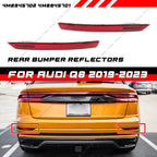 2X Rear Bumper Reflector Lamp Lens for Audi Q8 RSQ8 (2019–2022) RED