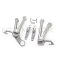 Set of 2 Silver Rear Foot Pegs Footrest Brackets for Suzuki GSXR 600 750 (2008–2010)