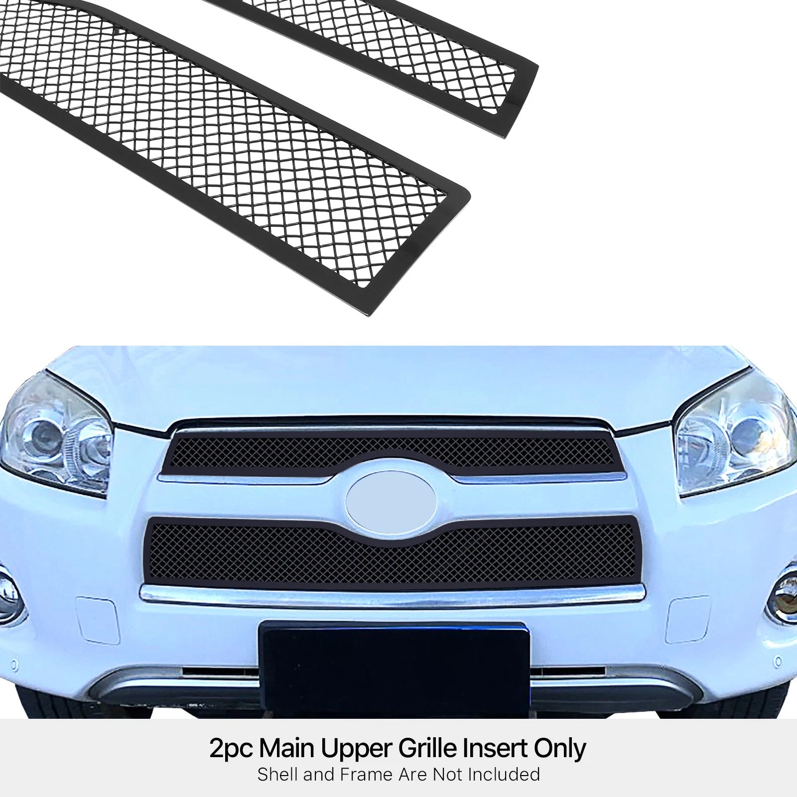 Stainless Black Mesh Grille Insert for Toyota RAV4 (2009-2012)
