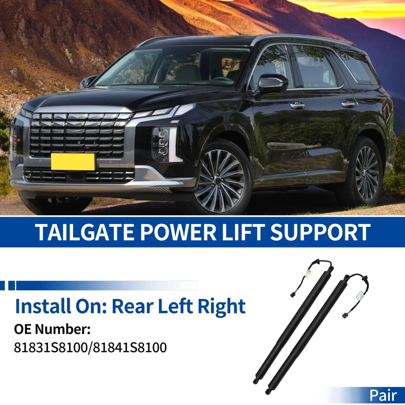 Set of 2 Rear Tailgate Power Lift Supports for Hyundai Palisade (2020–2024) No. 81831S8100