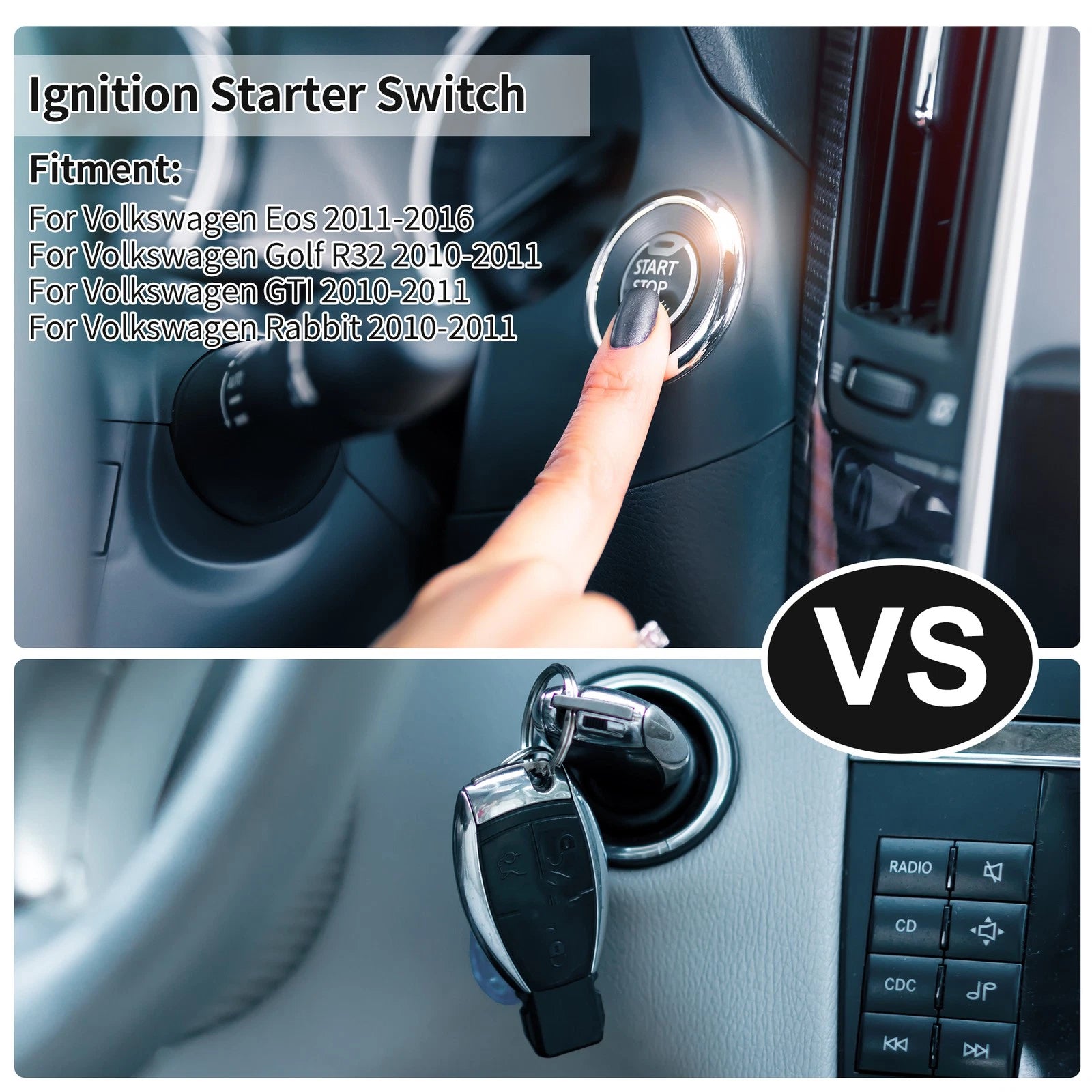 Keyless Engine Ignition Starter Switch for Volkswagen Eos (2011–2016) No. 5K0959839