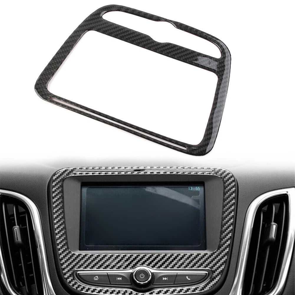 Black Center Console CD Panel Cover Trim for Chevrolet Equinox (2017–2022)
