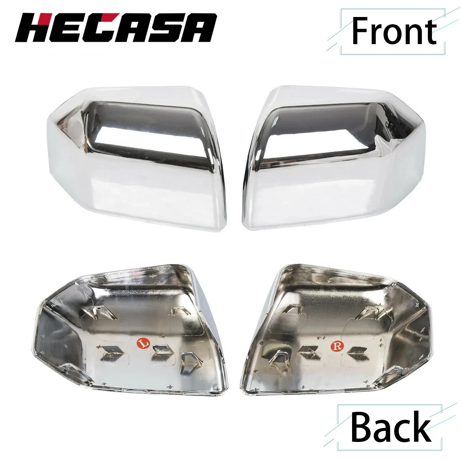 Set of 2 Chrome Mirror Covers for Ford F-150 (2015–2020)