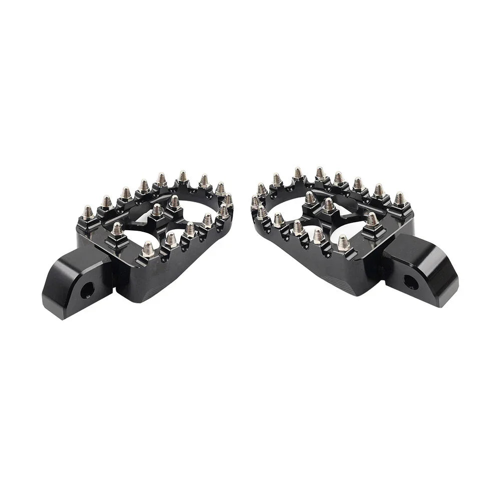 Black MX Style Rear Foot Pegs for Harley Softail Fat Bob Low Rider (2018-2023)
