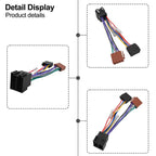 16 Pin Auto Adapter Wiring Harness for Car Stereos with ISO Connections
