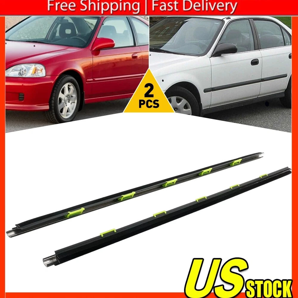 Set of 2 Door Window Moldings for Honda Civic Coupe (1996â2000)
