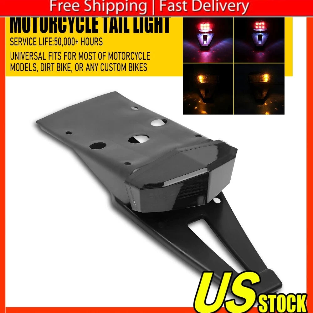 LED Rear Fender Brake Tail Light for Universal Dirt Enduro Bike