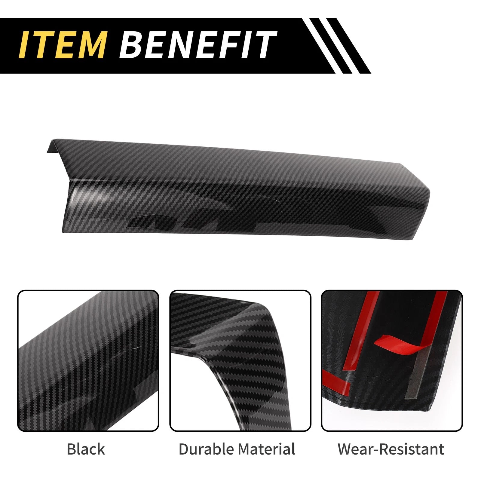 Set of 1 Carbon Fiber Pattern Instrument Strip Cover for Toyota Tundra (2022–2024)