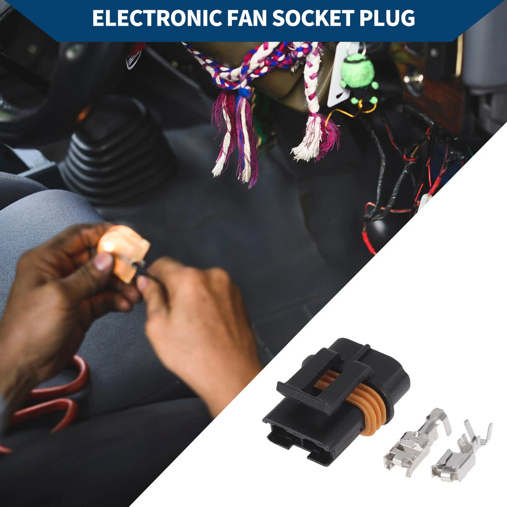 2 Pins Electronic Fan Socket Plug for Buick 