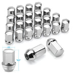 24-Pack Chrome Chevy Factory Lug Nuts for M14x1.5 Silverado (2019–2023)