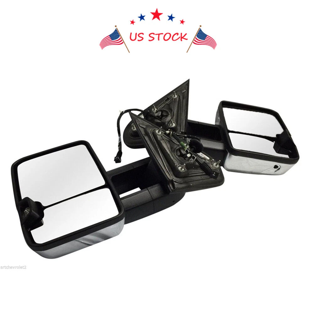 Tow Mirrors for Chevy Silverado GMC Sierra (2014–2018) - Power Heated LED Signal