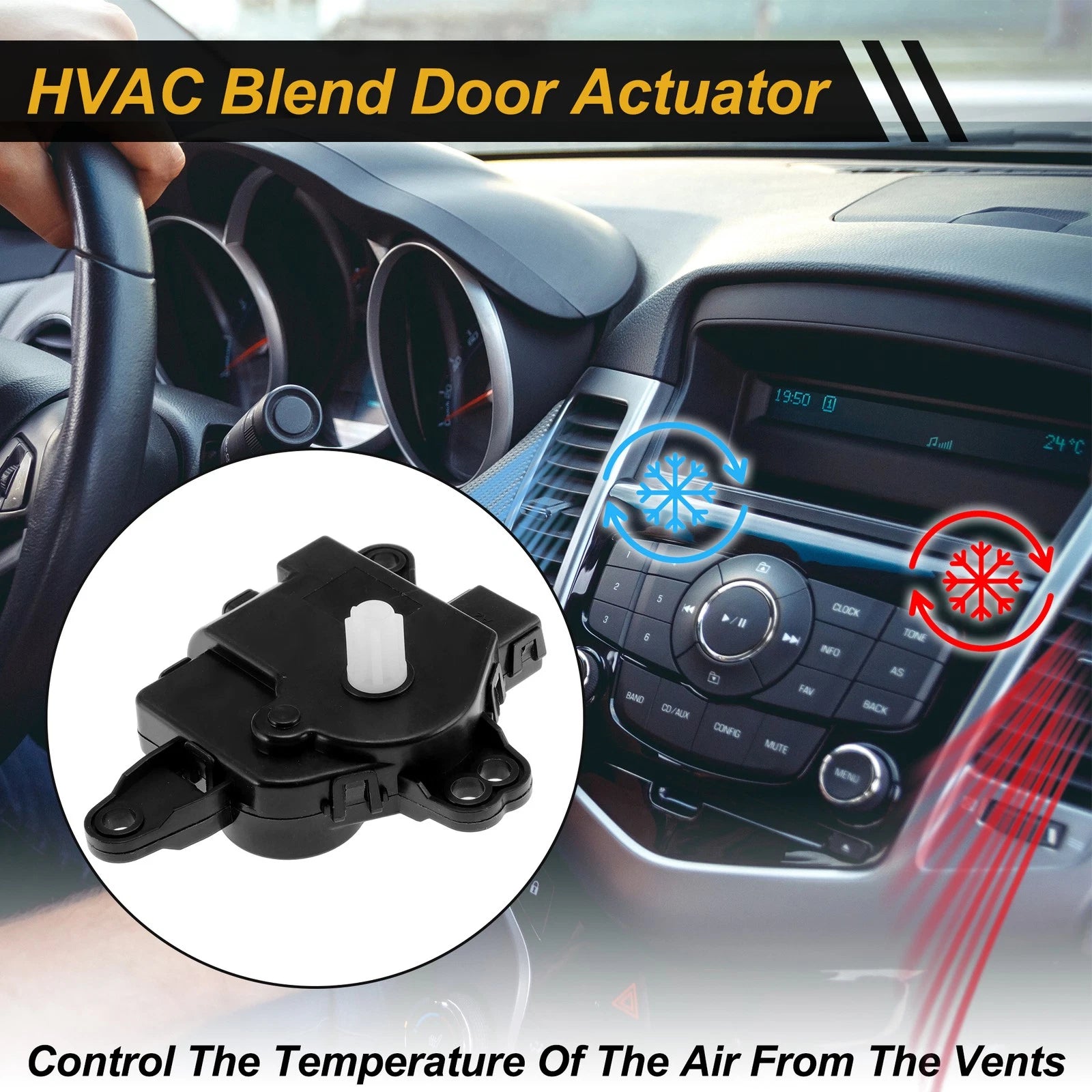 HVAC Heater Blend Door Actuator for Hyundai Elantra (2011–2016) No. 971591H150
