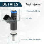 Fuel Injector 2.4L for Dodge Avenger (2008-2014) - Black 1 x Injector