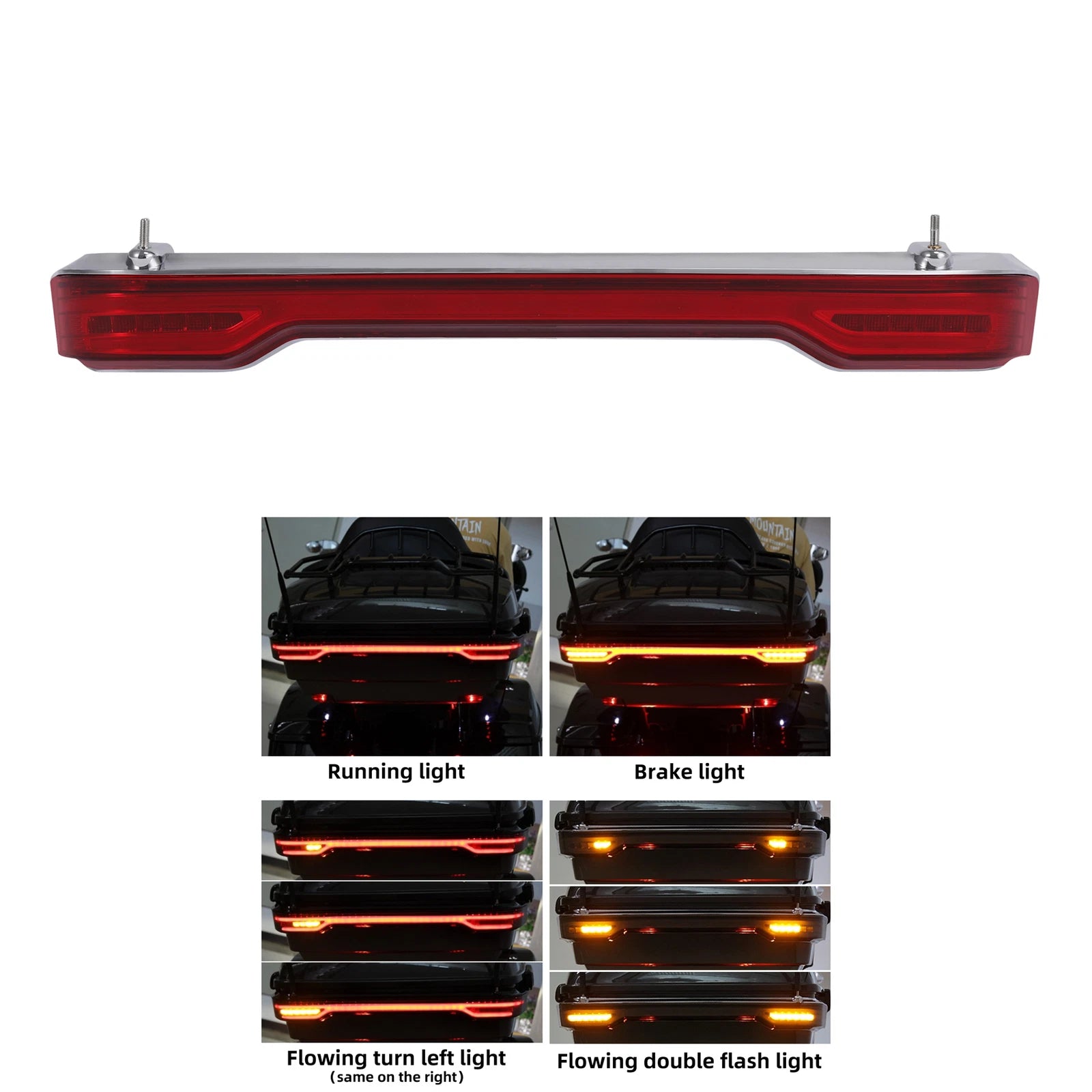 LED Brake Turn Flow Tail Lights for Harley Road Glide (2014–2025)